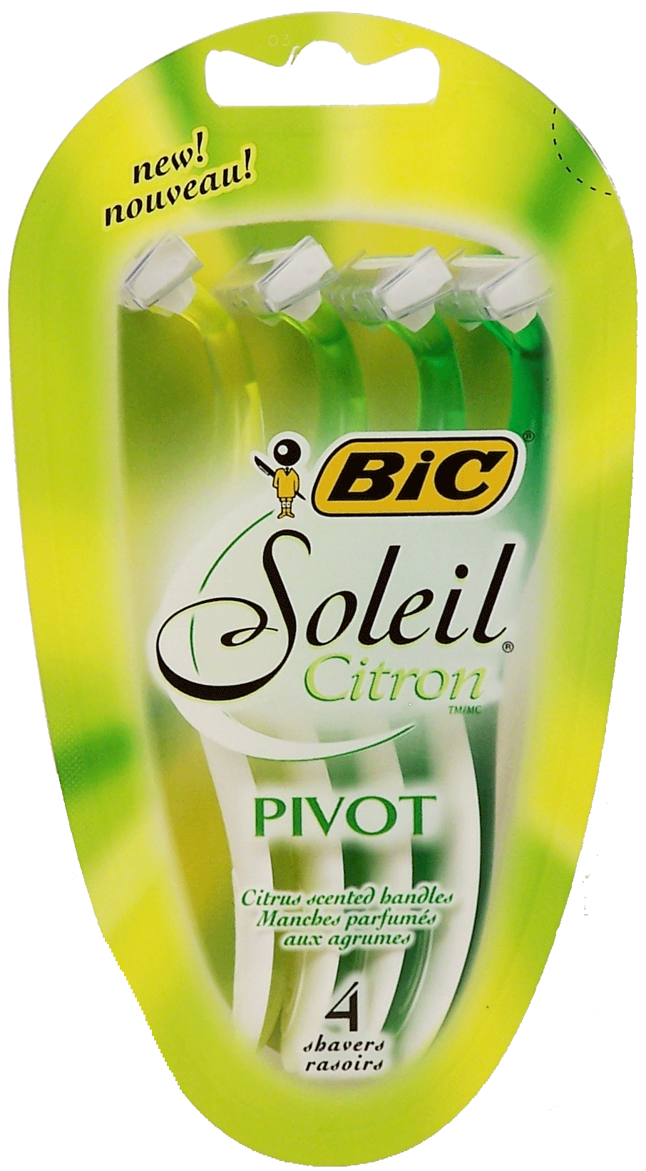 Bic&nbsp;Soleil Citron&nbsp;pivot razors, citrus scented handles Full-Size Picture